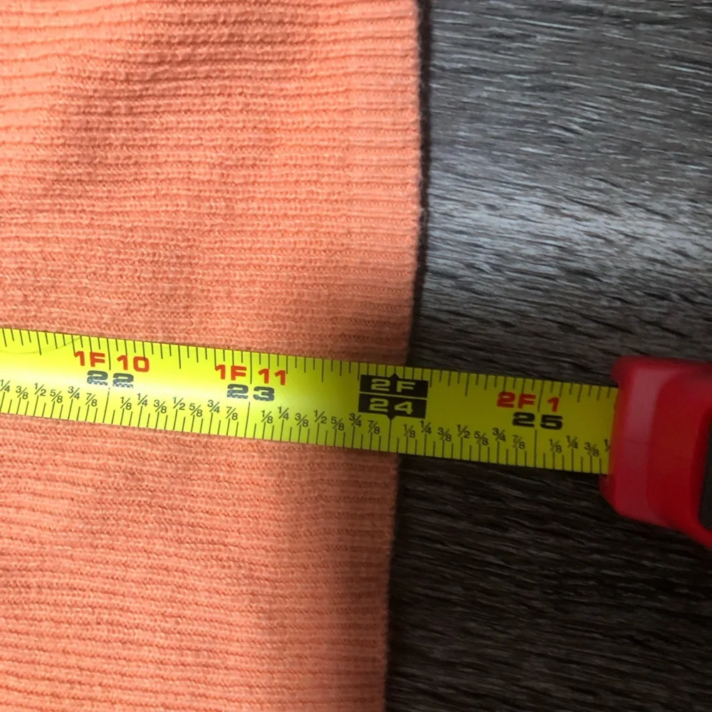 Gap Neon Orange Open Front Cotton Cardigan Sweater XS